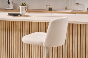Tabourets de bar design réglables blancs (lot de 2) MONTI