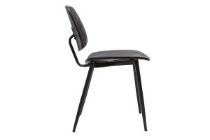 Chaises design noire en bois noir et métal (lot de 2) TOBIAS