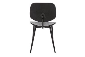 Chaises design noire en bois noir et métal (lot de 2) TOBIAS