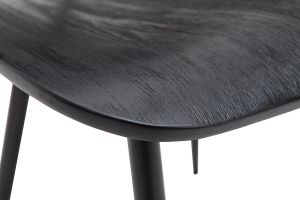 Chaises design noire en bois noir et métal (lot de 2) TOBIAS