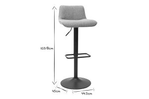 Tabourets de bar réglables pivotants 360° en tissu effet velours texturé jaune moutarde et métal (lot de 2) BOOST