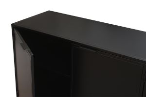 Buffet industriel en métal noir 2 portes L180 cm KARL