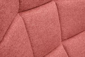 Fauteuil scandinave en tissu effet velours texturé terracotta et bois clair BRODY