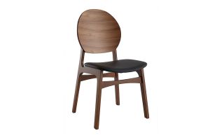 Chaises noires et bois foncé (lot de 2) ELTON
