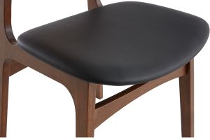 Chaises noires et bois foncé (lot de 2) ELTON