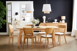 Chaises noires et bois foncé (lot de 2) ELTON