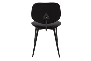 Stühle TOBIAS aus schwarzem Samt und schwarz lackiertes Metall 2er-Set TOBIAS