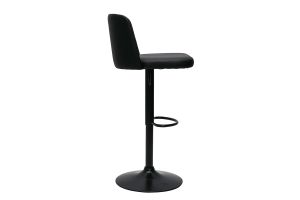 Tabourets de bar design réglables noirs et métal noir (lot de 2) MONTI