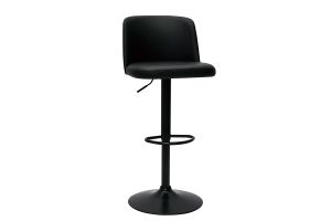 Tabourets de bar design réglables noirs et métal noir (lot de 2) MONTI