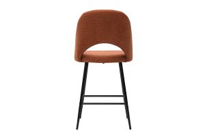 Tabourets de bar en tissu effet velours texturé terre brûlée H65 cm (lot de 2) COSETTE