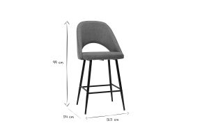 Tabourets de bar en tissu effet velours texturé terre brûlée H65 cm (lot de 2) COSETTE