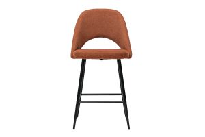 Tabourets de bar en tissu effet velours texturé terre brûlée H65 cm (lot de 2) COSETTE