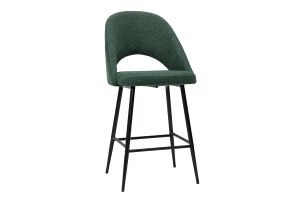 Tabourets de bar en tissu effet velours texturé vert H65 cm (lot de 2) COSETTE