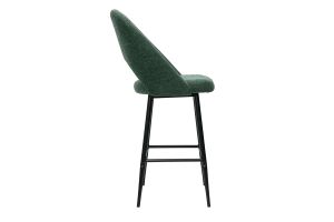 Tabourets de bar en tissu effet velours texturé vert H65 cm (lot de 2) COSETTE