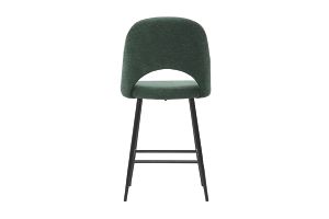 Tabourets de bar en tissu effet velours texturé vert H65 cm (lot de 2) COSETTE