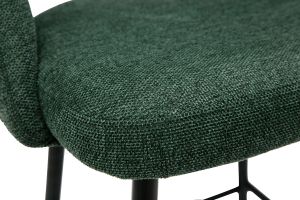 Tabourets de bar en tissu effet velours texturé vert H65 cm (lot de 2) COSETTE