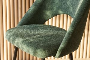 Tabourets de bar en tissu effet velours texturé vert H65 cm (lot de 2) COSETTE