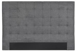 Tête de lit capitonnée en tissu gris anthracite L180 cm HALCIONA