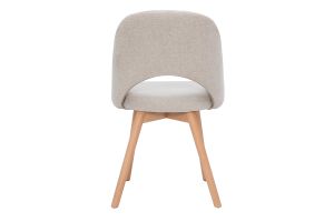 Chaises scandinaves en tissu effet velours texturé beige et bois clair (lot de 2) COSETTE