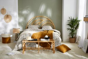 Tête de lit déco en rotin naturel L160 cm SUNNY