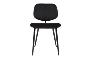 Chaises noires en tissu velours et métal (lot de 2) TOBIAS