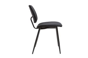 Chaises noires en tissu velours et métal (lot de 2) TOBIAS