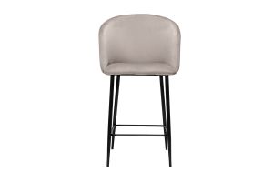 Tabouret de bar design en velours taupe H68 cm VANITY