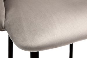 Tabouret de bar design en velours taupe H68 cm VANITY