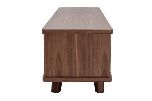 Meuble TV vintage bois foncé noyer 2 portes L180 cm FIFTIES