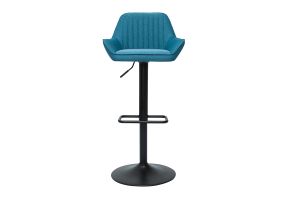 Tabourets de bar réglables design en tissu bleu (lot de 2) RONNIE