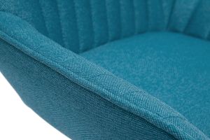 Tabourets de bar réglables design en tissu bleu (lot de 2) RONNIE