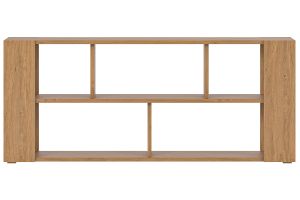 Bibliothèque basse ouverte design finition bois clair chêne L167.5 cm MUSSO