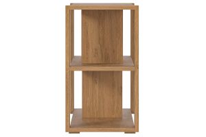 Bibliothèque basse ouverte design finition bois clair chêne L167.5 cm MUSSO