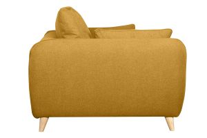 Divano letto scandinavo 3 posti giallo cumino con materasso 10 cm CREEP