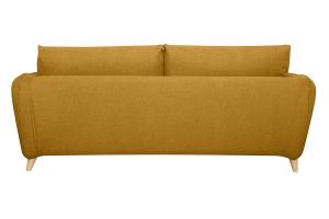 Divano letto scandinavo 3 posti giallo cumino con materasso 10 cm CREEP