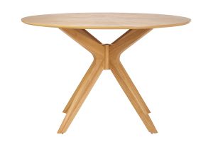 Table à manger design ronde chêne D120 cm DIELLI