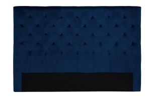 Tête de lit capitonnée en tissu velours bleu nuit L160 cm ENGUERRAND