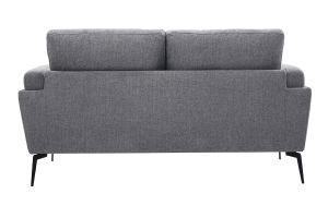 Divano design 2 posti in tessuto effetto velluto testurizzato grigio MOSCO