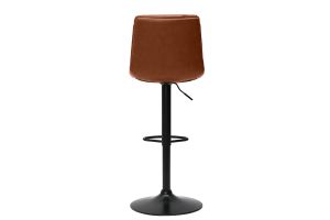 Tabourets de bar réglables marrons et métal noir (lot de 2) ZUCK