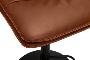 Tabourets de bar réglables marrons et métal noir (lot de 2) ZUCK