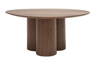 Table basse design bois foncé noyer L78 cm HOLLEN