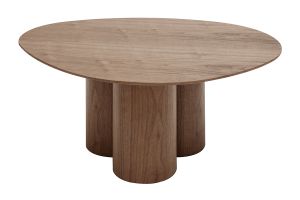 Table basse design bois foncé noyer L78 cm HOLLEN