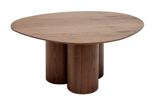 Table basse design bois foncé noyer L78 cm HOLLEN