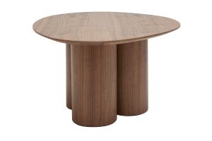 Table basse design bois foncé noyer L78 cm HOLLEN