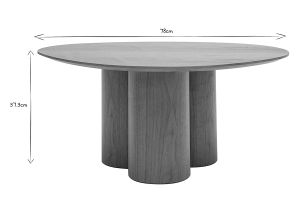 Table basse design bois foncé noyer L78 cm HOLLEN