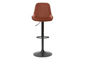 Tabourets de bar design réglables velours rouge tomette (lot de 2) HOLO