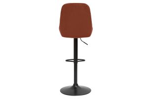 Tabourets de bar design réglables velours rouge tomette (lot de 2) HOLO
