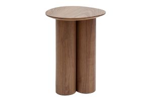 Table d'appoint design bois foncé noyer L44 cm HOLLEN