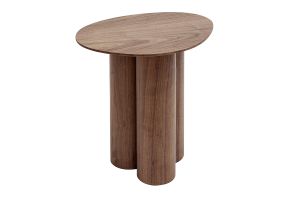 Table d'appoint design bois foncé noyer L44 cm HOLLEN