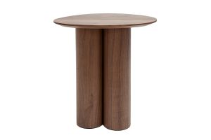Table d'appoint design bois foncé noyer L44 cm HOLLEN